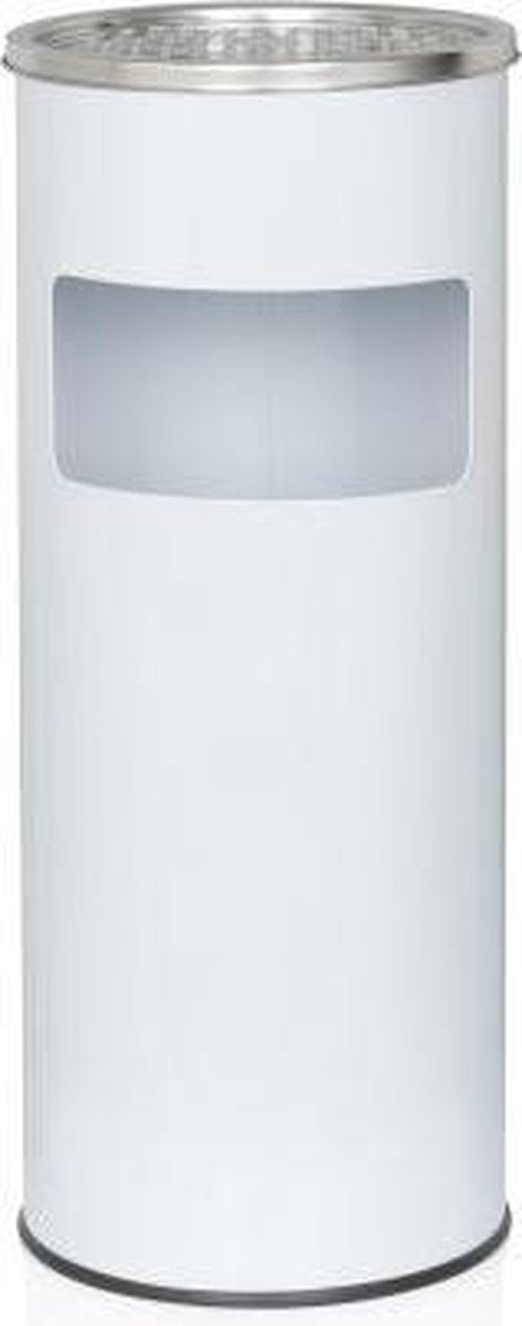 Prullenbak - 12L - Wit - Plaatstaal - Clean II