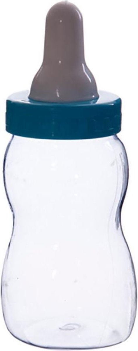 spaarpot Papfles blauw babyflesje herbruikbaar kraamcadeau