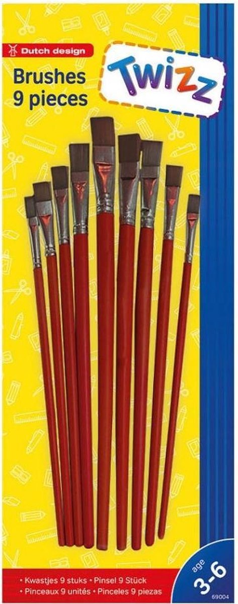 Twizz Kwastjes 9-delig Rood 25 Cm