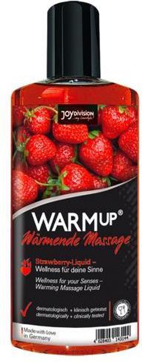 Bundle - Joydivision - Warm-Up Massage Olie - Aardbei met glijmiddel