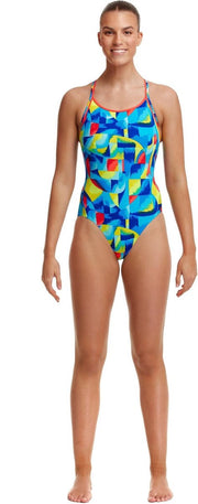 Brushed up Diamond back one piece - Dames | Funkita