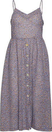 Seafolly Spirit Animal Button Front Dresses Reflex Blu - Blauw Geprint Jurk Jurkje Dames - Maat S