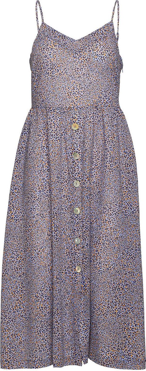 Seafolly Spirit Animal Button Front Dresses Reflex Blu - Blauw Geprint Jurk Jurkje Dames - Maat S