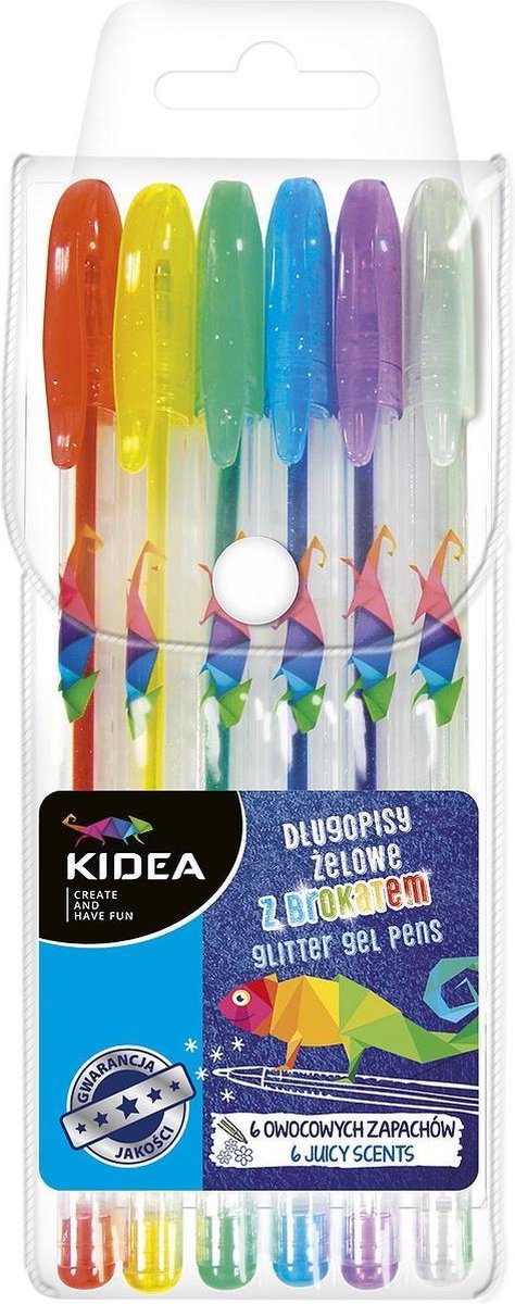 Kidea Gekleurde Glitter-gelpennen 6 Stuks