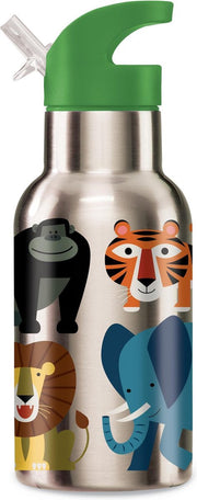 Drinkfles Jungle Dieren - 400 ml Stainless steel | Crocodile Creek