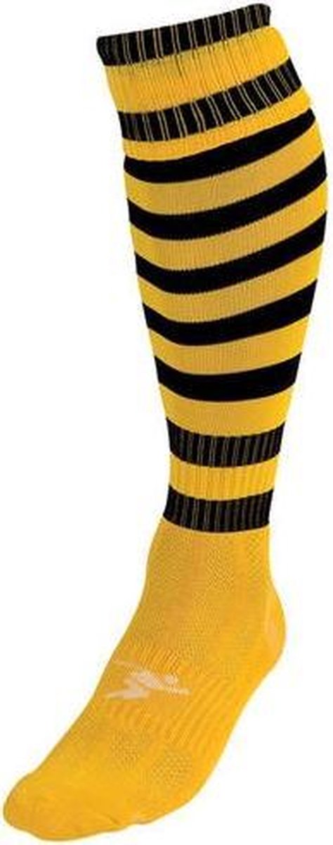 Precision Voetbalsokken Hooped Unisex Nylon Goud/zwart Maat 40-44