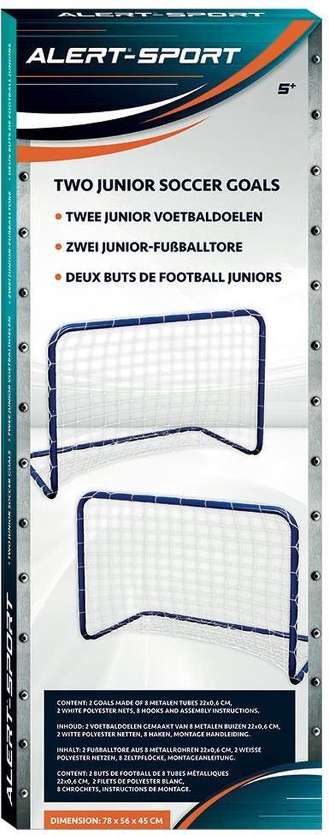 Alert Sport Mini Doelen 76x56x45 cm 2 Stuks Blauw/Wit