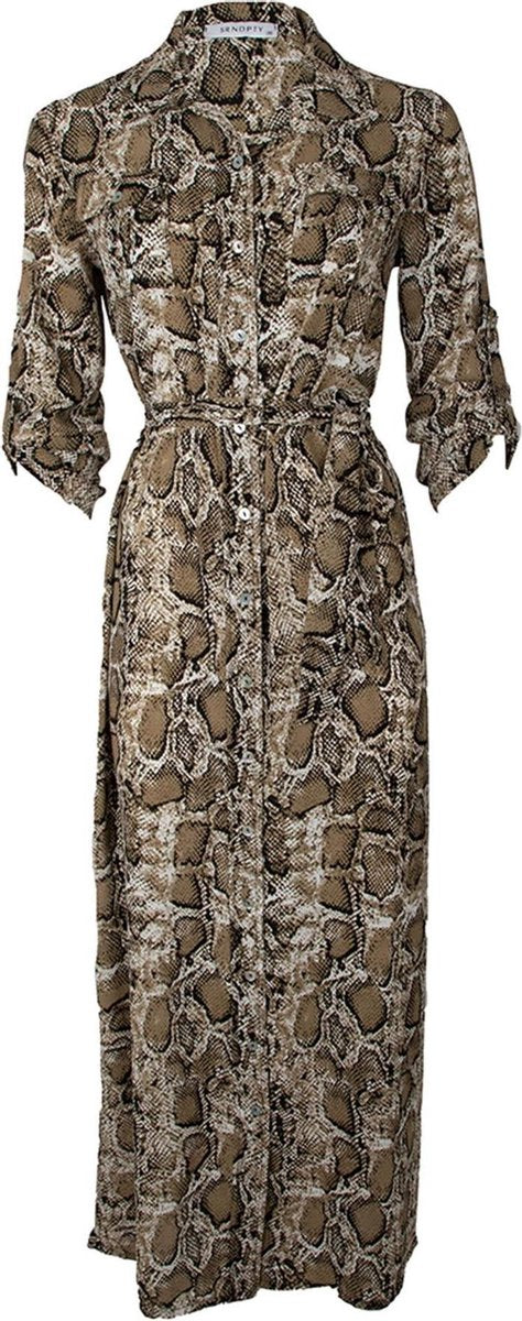 SRNDPTY Maxi Dress Celeste Snake Army