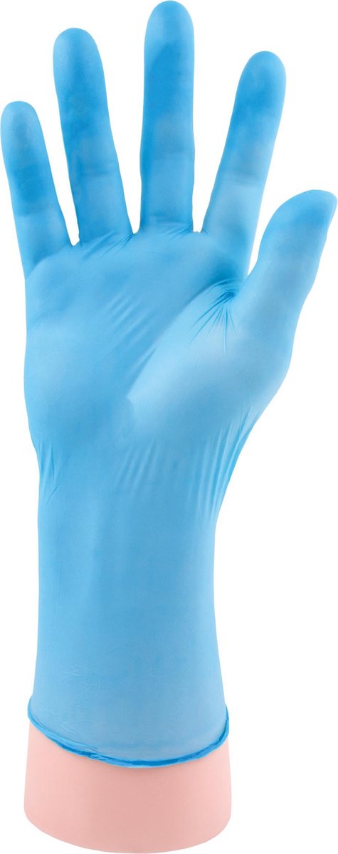 wegwerphandschoen nitrile maat L-plastic handschoen-100 stuks nitrile handschoen blauw-handschoen blauw