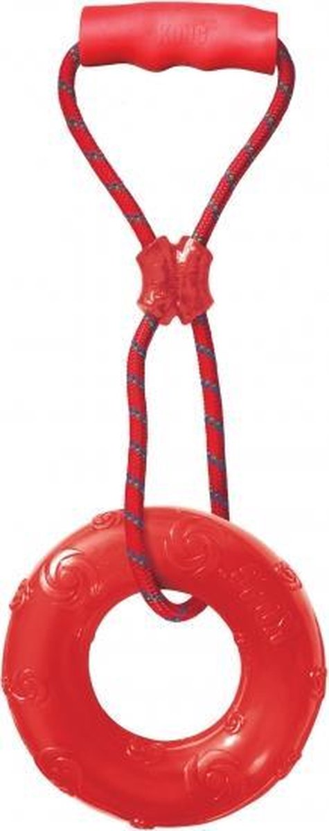 Kong Squeezz Ring + Handvat L Gemengde Kleuren - Touw - 343 mm x 153 mm x 77 mm - Multi