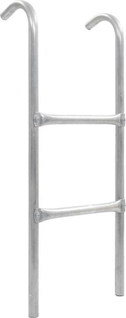 vidaXL Trampolineladder met 2 sporten 82.5 cm staal zilverkleurig