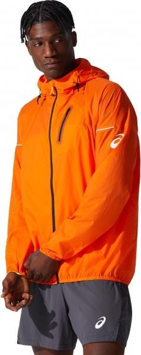 ASICS Fujitrail Jacket Heren - oranje - maat S