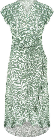 Bladeren Wrapdress Groen