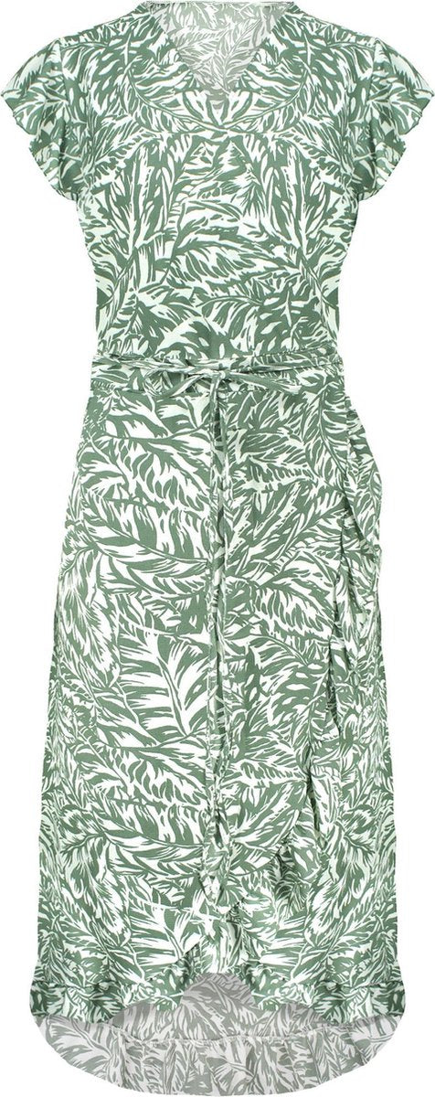 Bladeren Wrapdress Groen
