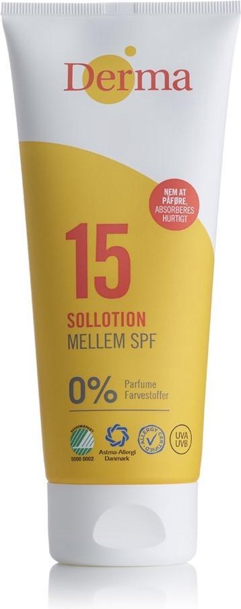 Derma - Sun Lotion Spf15 Sun Lotion Medium 200Ml
