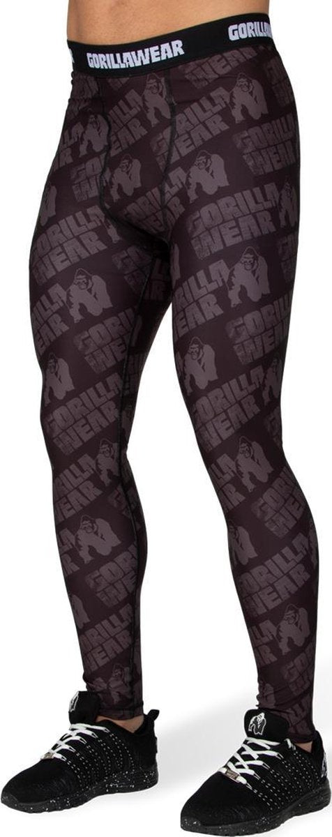 Gorilla Wear San Jose Men's Tights - Zwart/Grijs - 5XL