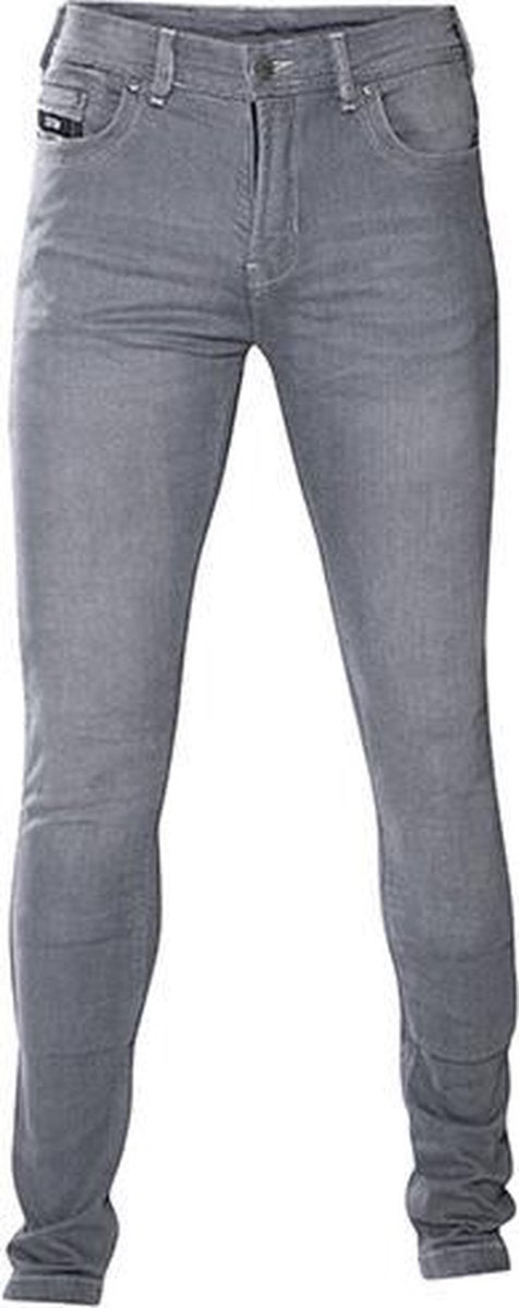 CLAW Steve Slim fit  Stretch Kevlar Motorjeans  Heren - Zomer Motorbroek - Licht Grijs -maat 33 Kort