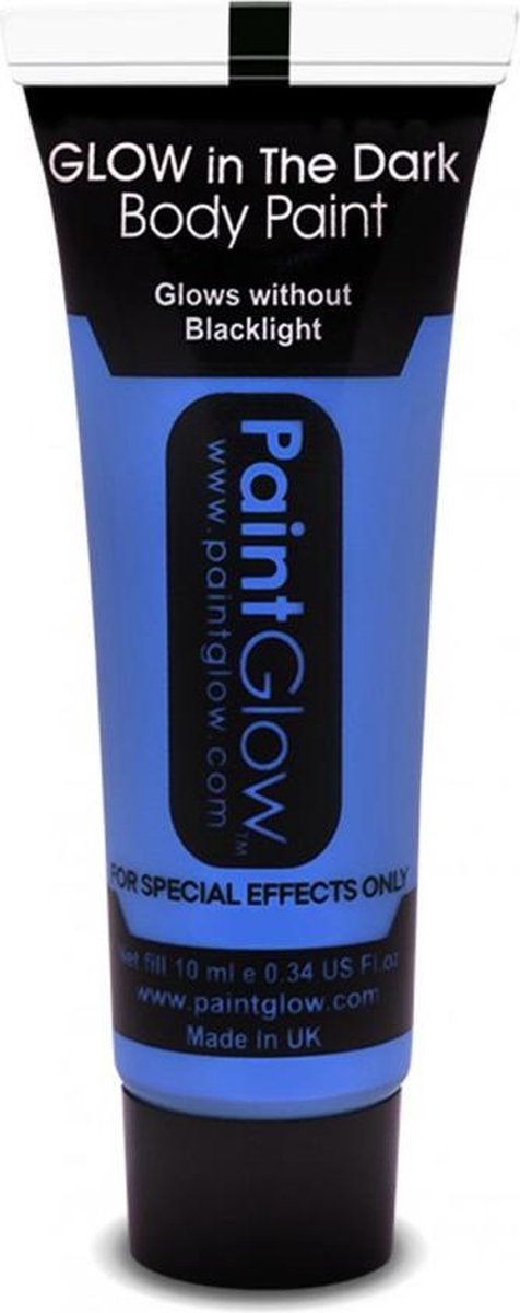 Glow in the Dark Face & Body paint Blauw 10 ml