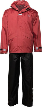 Regenpak Rood/Zwart S