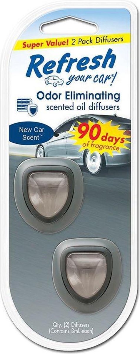 Refresh Your Car Mini Diffuser New Car 2-pack