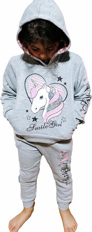 MEISJES unicorn pakje | voor thuis en buiten | GRIJS | maat 10-11 JAAR K77