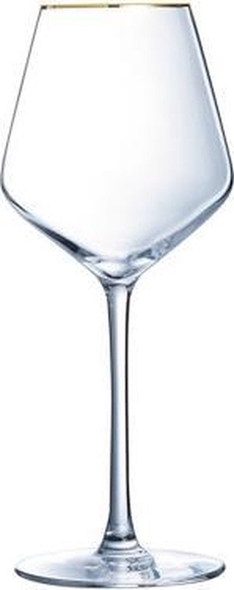 Ultime gouden boord Wijnglas - 38cl - 4 stuks - Wijnglas met gouden rand