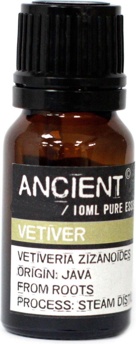 Vetiver - 10 ml - etherische olie - puur natuur - EU gecertificeerd - ontspanning - goede nachtrust - stress
