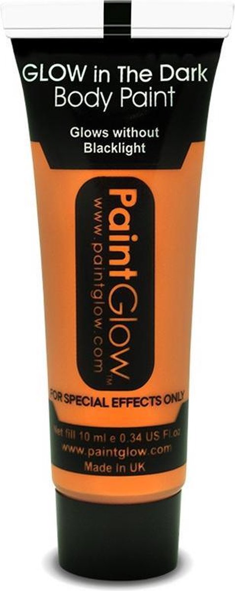 Glow in the Dark Face & Body paint Oranje 10 ml
