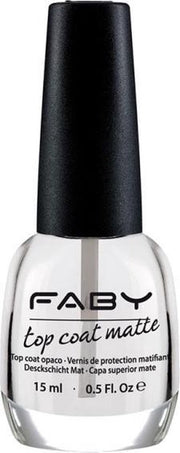 Faby Topcoat Matte Dames 15 Ml Transparant