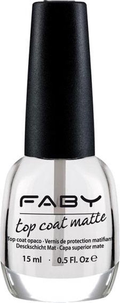 Faby Topcoat Matte Dames 15 Ml Transparant