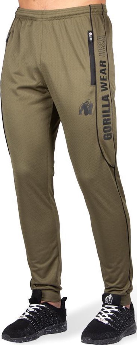 Gorilla Wear Branson Trainingsbroek - Zwart/Legergroen - 4XL