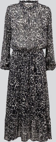 Summum Jurk camouflage lurex - Zwart