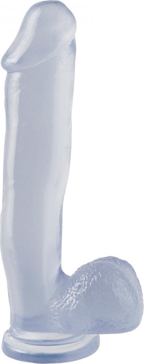 12" Dong with Suction Cup - Clear - Realistic Dildos -