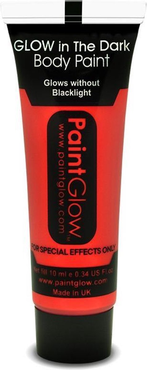 Glow in the Dark Face & Body paint Rood 10 ml
