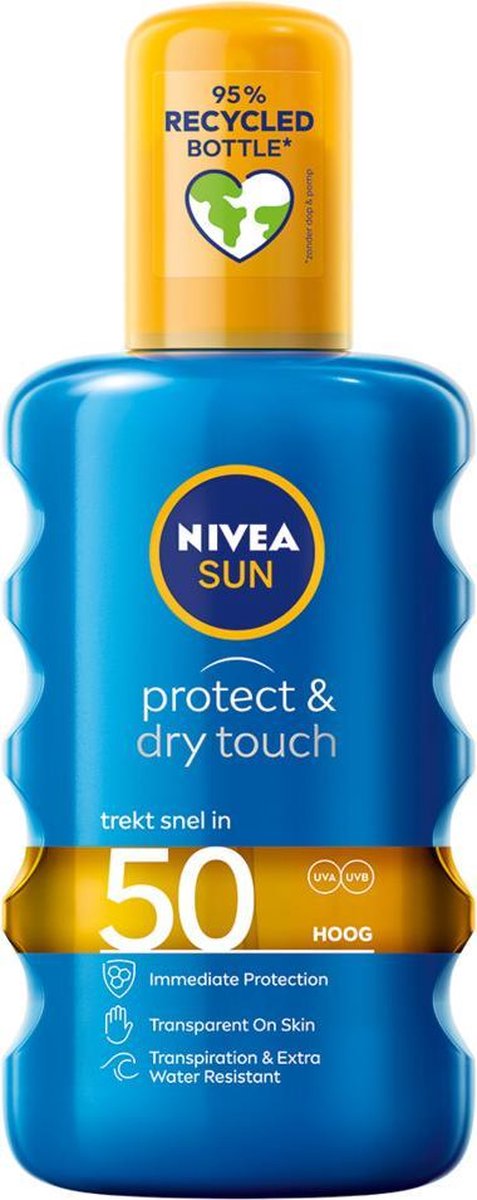 NIVEA SUN Dry Touch Transparante Zonnespray SPF 50 - 200 ml