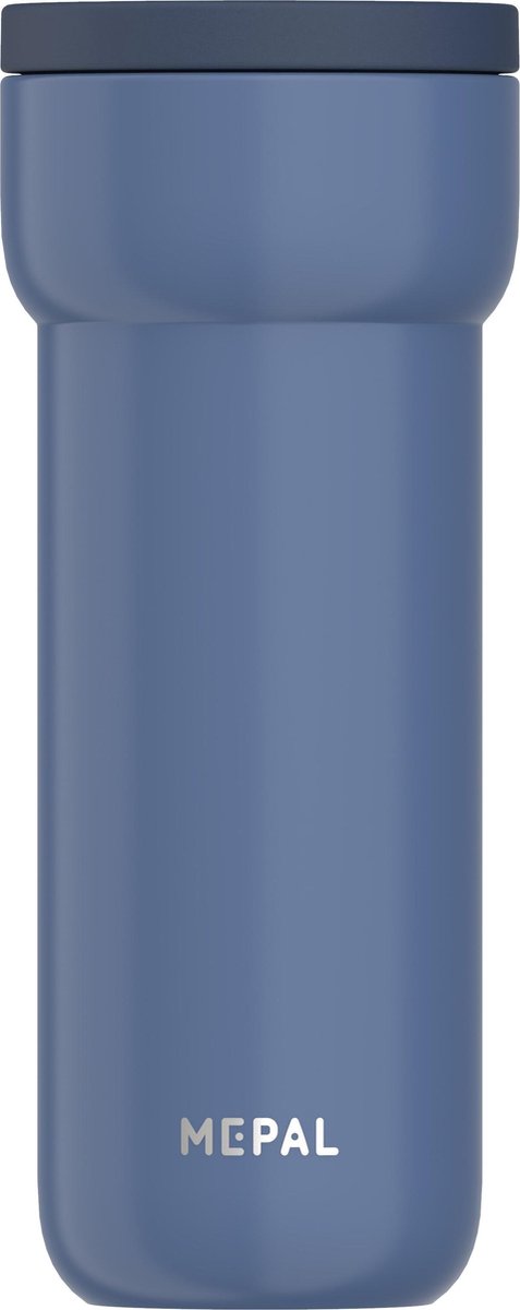 Mepal isoleerbeker Ellipse 475 ml – houdt je drankje 6 uur warm en 10 uur koud – Nordic denim – koffiebeker to go – lekdicht – thermosbeker