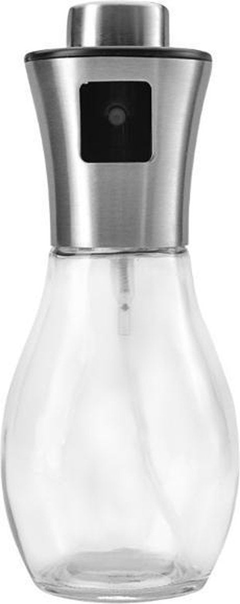 HomeDays Olijfolie Fles | Olijfolie Spray | Olijfolie Verstuiver | Oliespuit | Bakspray | BBQ Spray | Olijfoliepomp | Olie Verstuiver - Zilver