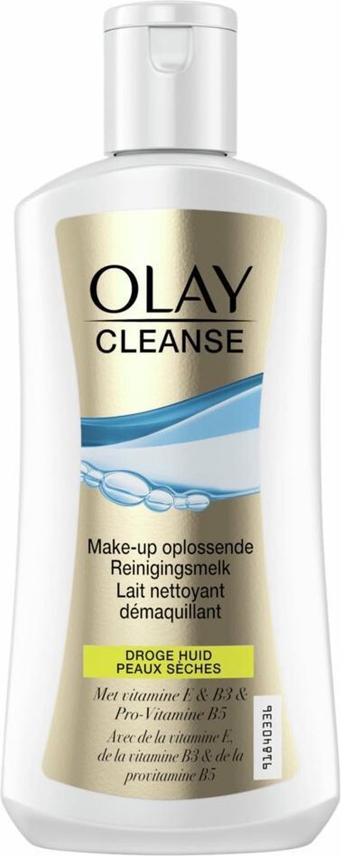 Olay Cleanse Make-Up Oplossende Reinigingsmelk - Droge Huid - Verwijdert Zelfs Oogmake-Up Moeiteloos - 200ml