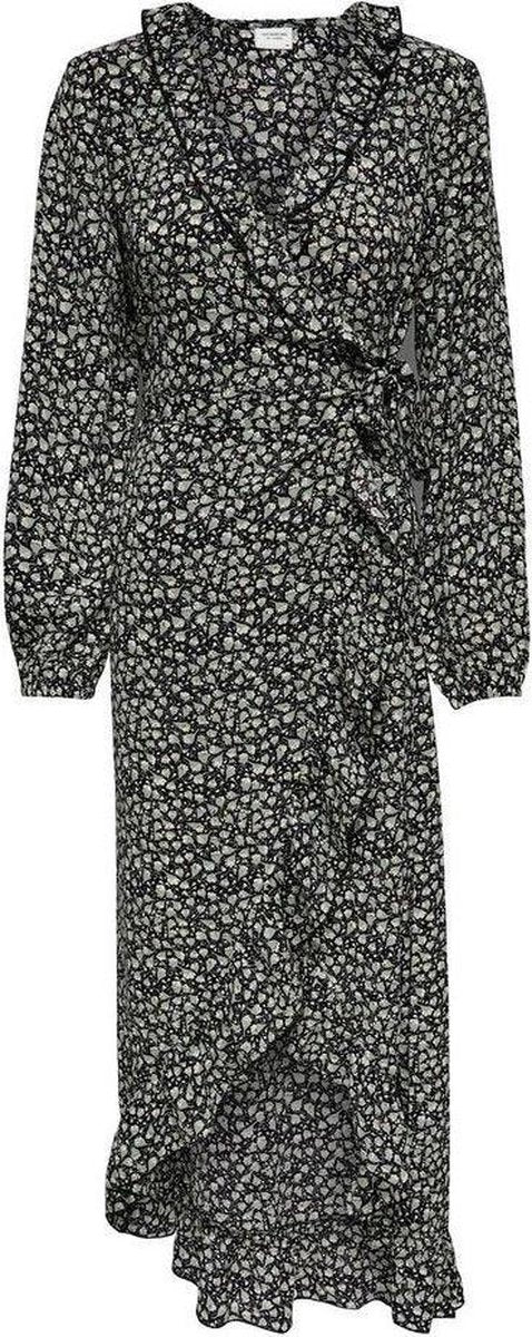 Jdyjules L/s Wrap Ankle Dress Wvn 15233313 Black/flowers Se