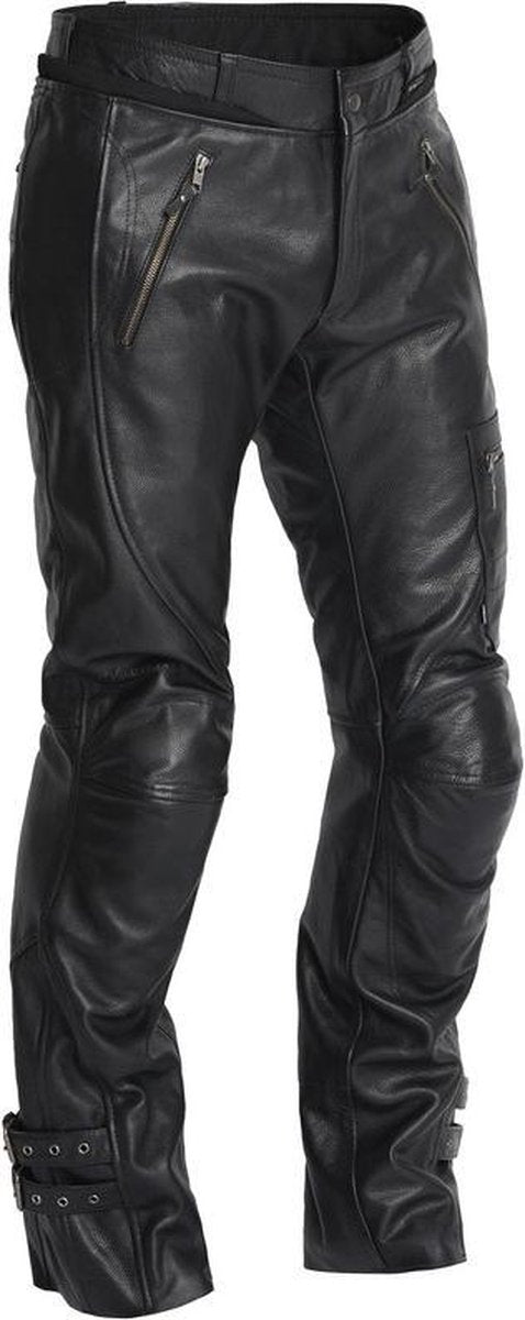 Halvarssons leren motorbroek Leon zwart 52