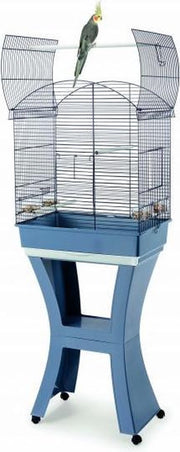 Imac vogelkooi calla met standaard blauw / grijs (62X43X78 CM)