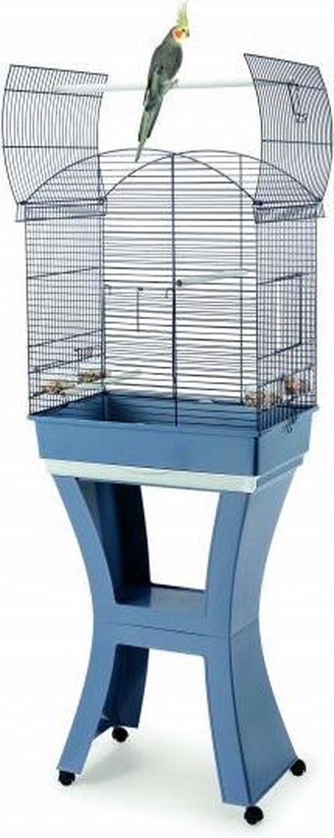 Imac vogelkooi calla met standaard blauw / grijs (62X43X78 CM)