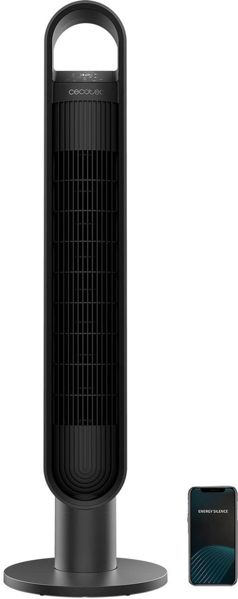 Cecotec Stille Torenventilator - Wifi - Timer - Afstandsbediening - Ionic luchtverfrisser - Toren ventilator staand - Zwart