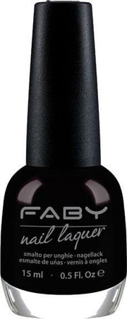 Faby Nagellak Black Is Black! Dames 15 Ml Vegan Zwart