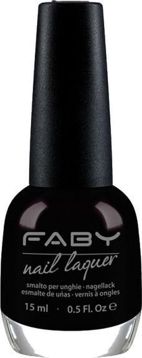 Faby Nagellak Black Is Black! Dames 15 Ml Vegan Zwart