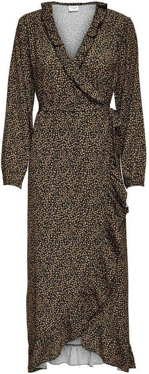 Jdyjules L/s Wrap Ankle Dress Wvn 15233313 Black/dots Harvest