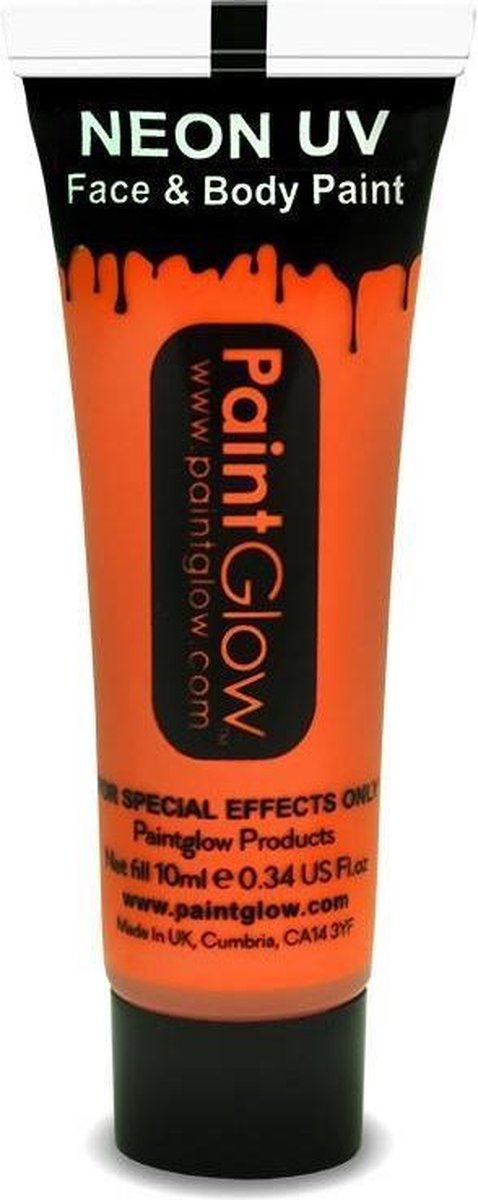 Paintglow - Face & body paint - Neon oranje - 10ml