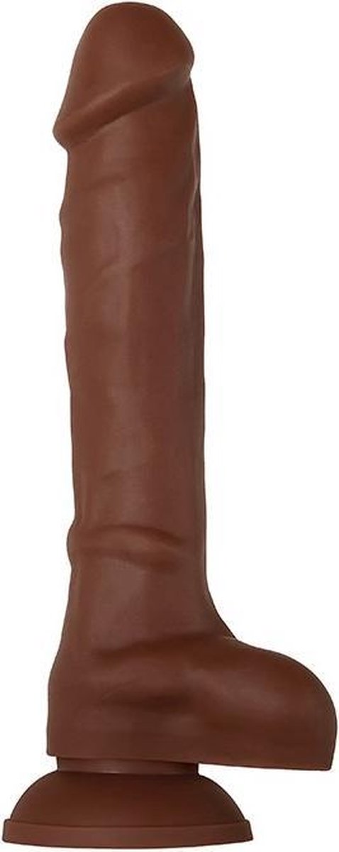 Evolved - buigzame lange dildo met scrotum en zuignap 20