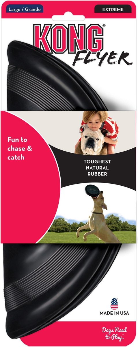Kong hond Extreme Flyer rubber zwart