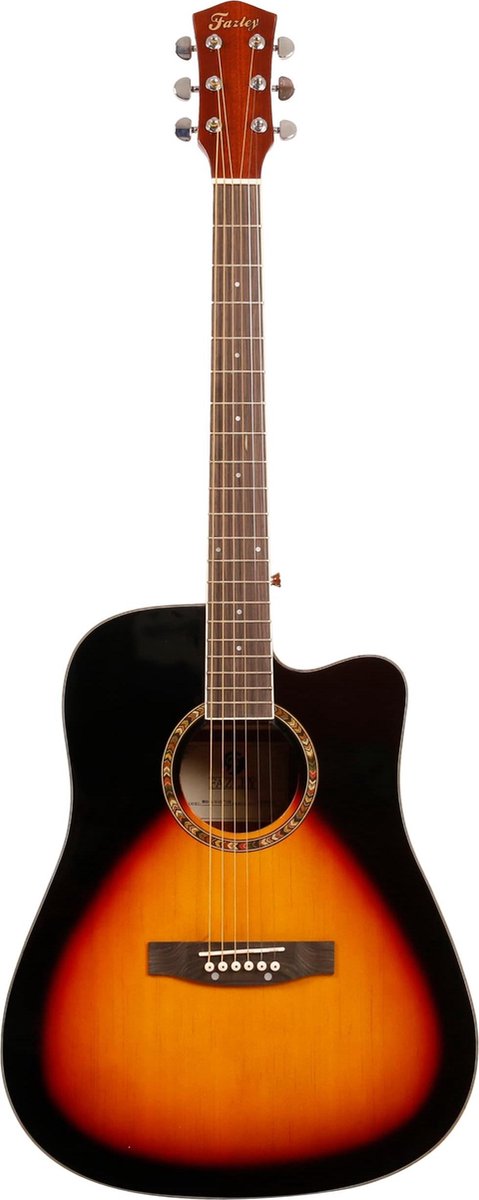 Fazley W65-SB akoestische western gitaar sunburst